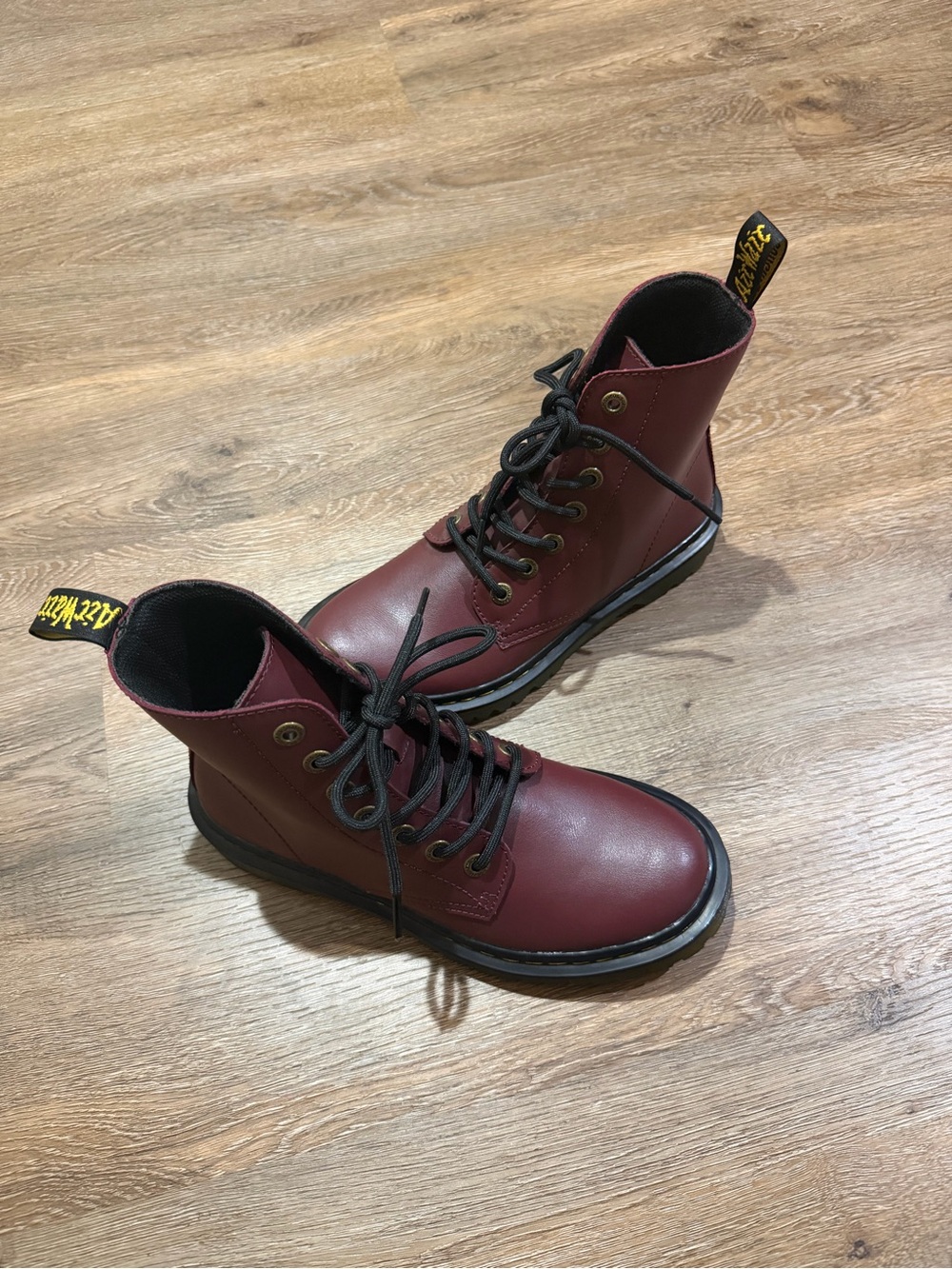 Dr. Martens Luana Burgundy (Cherry Red) Lace-Up Combat Boots Women’s 7 - Picture 2 of 12